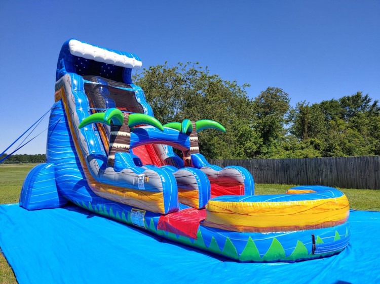 Tropical Fireblast Tsunami Water Slide - 22ft
