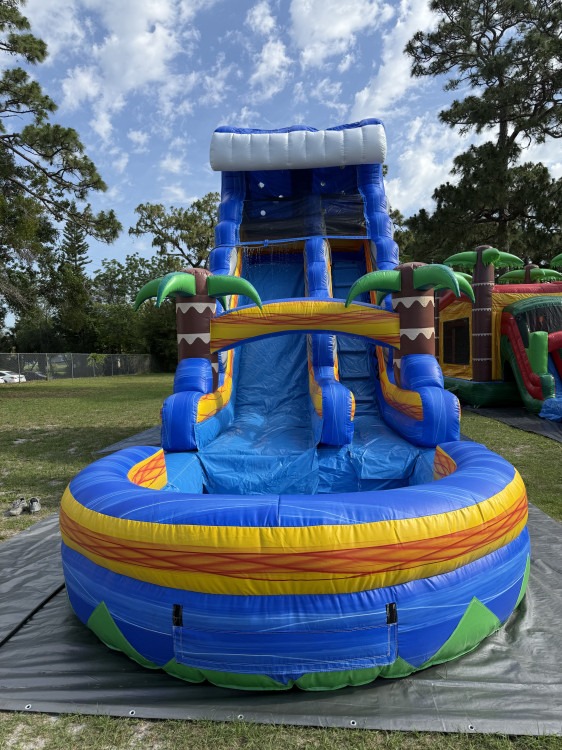 Tropical Fireblast Tsunami Water Slide - 22ft